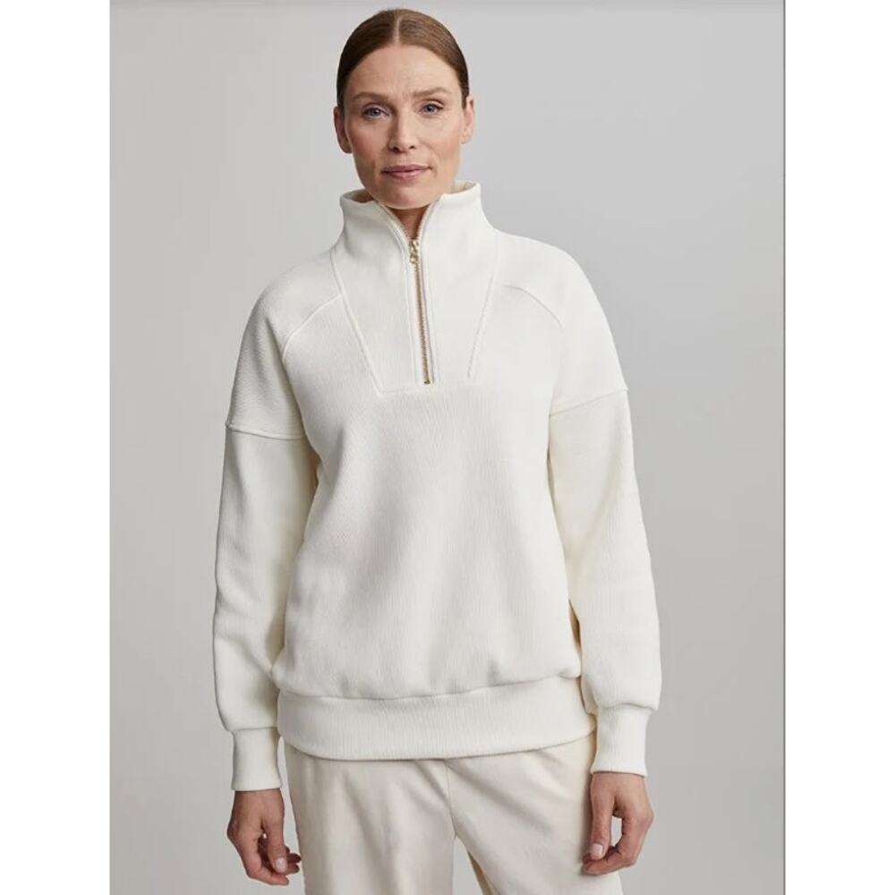 Varley Rhea Ottoman Half-Zip M cream